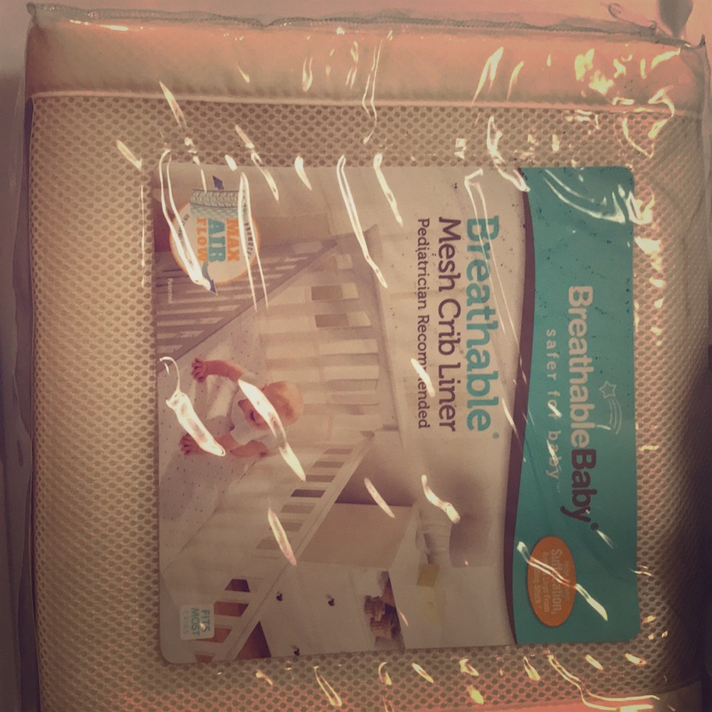 Breath baby mesh crib liner.